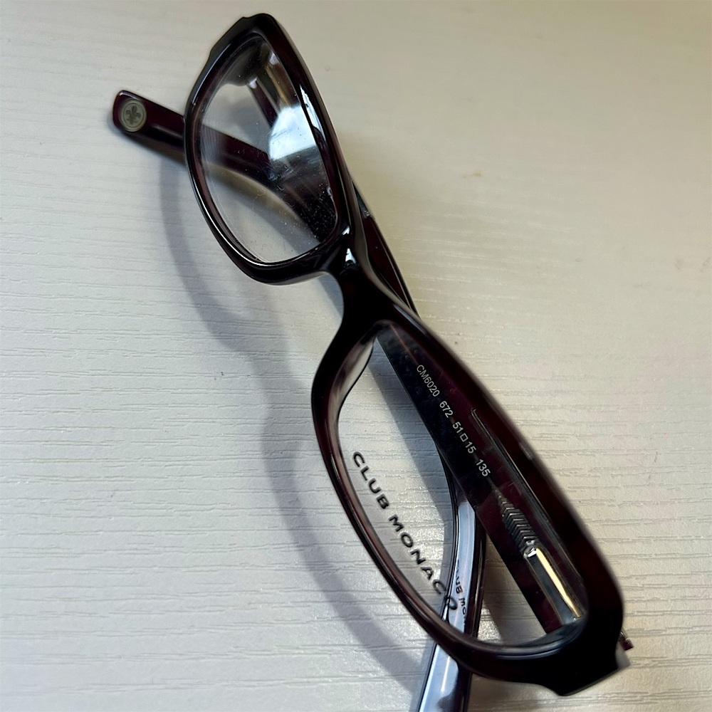 NWOT Club Monaco CM6020 Dark Brown eye glasses frame Unisex 51-15-135